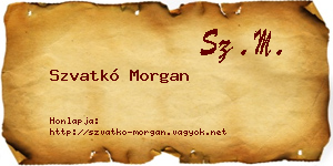 Szvatkó Morgan névjegykártya